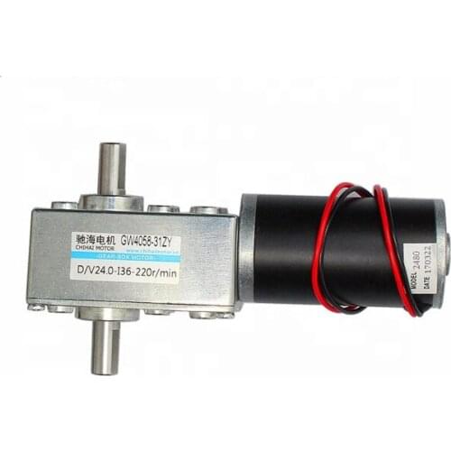 GW4058-31ZY 8mm shaft DC Worm Turbine gear Motor Dual shaft 12V 24V Self Locking