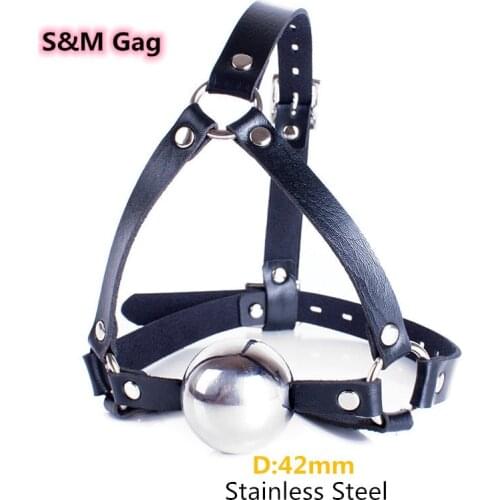 PU Leather Band Ball Oral Fixation Mouth Gag Sex Toys for Adults Games Fetish Bdsm Bondage Teasing Torture Couples Flirting