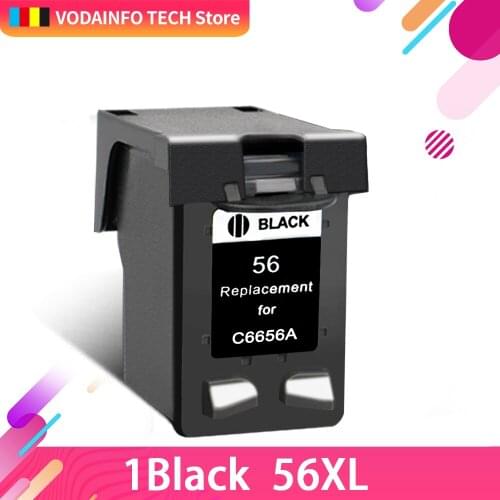 QSYRAINBOW Remanufacture 56XL Cartridge Replacement for HP 56 HP56 Black Ink Cartridge Deskjet 2100 220 450 5510 5550 5552