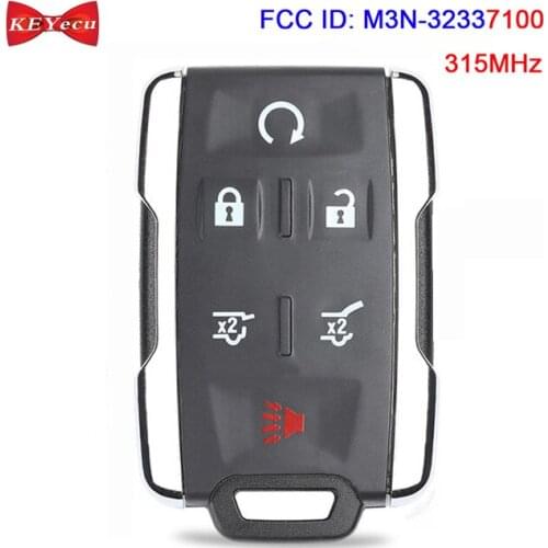 KEYECU for Chevrolet Suburban Tahoe for GMC Yukon 2015 2016 2017 2018 2019 Remote Key Fob 315MHz M3N-32337100 13577766 22859394