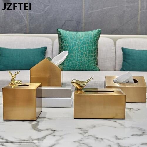 Box Of Golden Bird Organizing Tissue Decorative Animal Magnetic Adsorption Tissue Boxes Dining Table Holder Paper