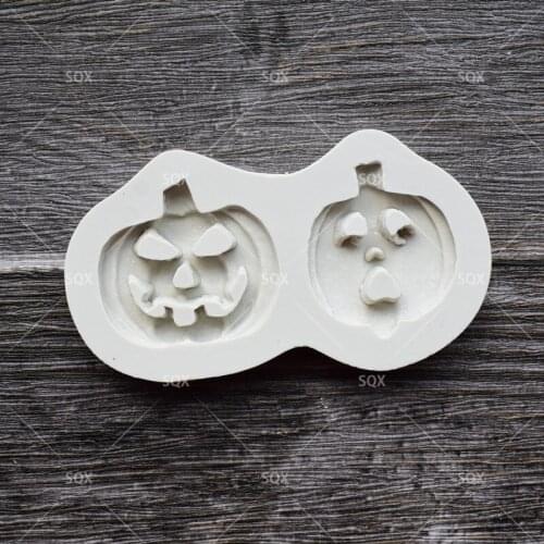 Halloween 2PCS Pumpkin Fondant Cake Baking Molds,Moule Silicone,Cake Decorating Tools Pastry Tools Kitchen Accessories SQ16381