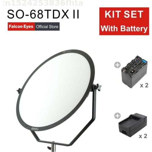 Falcon Eyes LED Soft Light 68W Bi-color Continuous Lighting Fotografia For Video Studio Movie Photography SO-68TDX II Kit Set