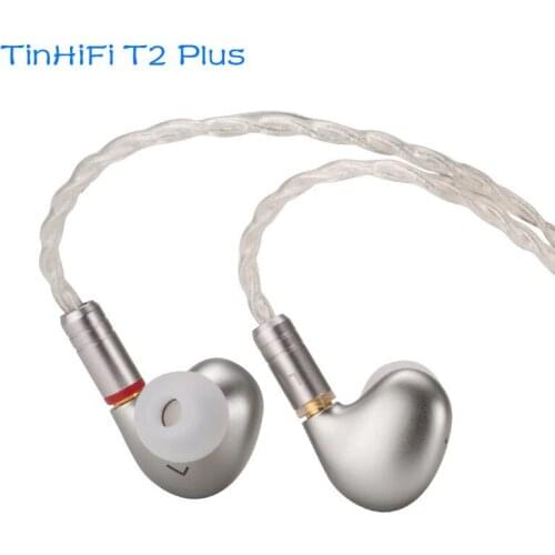 TIN HIFI T2 Plus 3.5mm Metal Earphone CNC In Ear Earbud 10mm Dynamic Driver HIFI DJ Bass Earphone with MMCX Detachable Headset