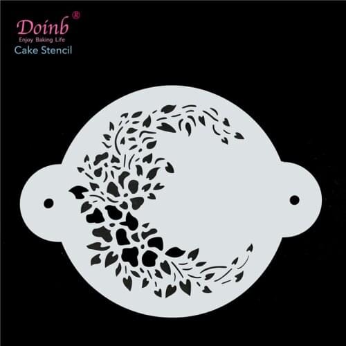 New Hot 6Inch Flower Wreath Totem Cake Stencil Baking Mold Decoration Wall Painting Album Embossing Paper Cards DIY Craft Tool