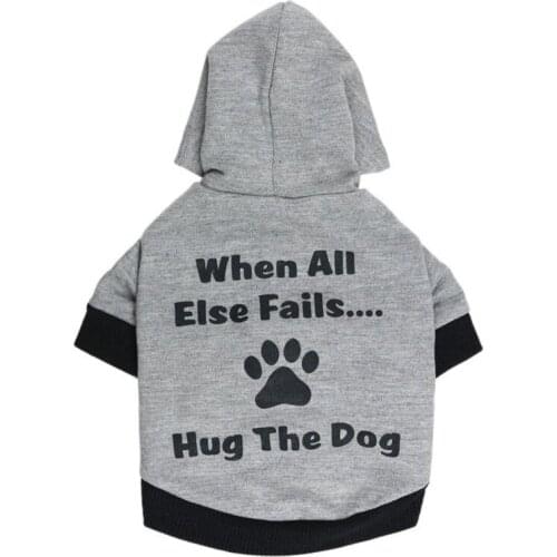 Hug The Dog Clothes Winter Puppy Dog Costume Fashion Pet Clothing for Small Medium Dogs Hoodie Coat Warm Cat Dogs Costume York