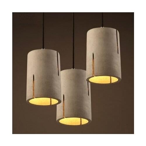 Creative Cement Droplight Loft Vintage Pendant Light Fixtures LED Hanging Lamp For Dining Room Indoor Lighting Lustres De Sala