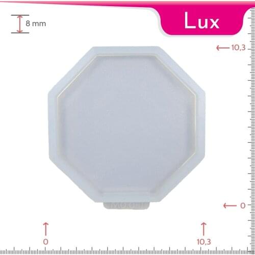 Mold-it Lux Coaster Single Octagonal Silicone Mold Epoxy Resin Mold Diy Silicone Making Molds Mould Crystal Craft UV Frame Plate