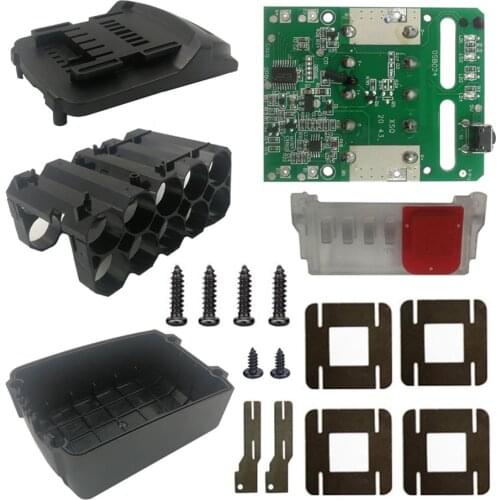For Metabo 18V Lithium Battery Replacement Kits Durable Lithium Battery Shell Protection Circuit Board PCB LED Indicator