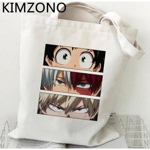 My Hero Academia shopping bag shopping handbag canvas shopper tote recycle bag bag boodschappentas sac cabas net sacolas