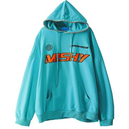 2021 Spring Streetwear Letter Printing Loose Oversize Cotton Womens Hoodies Hip Hop Y2K Sweatshirt Plus Size Female Pullovers