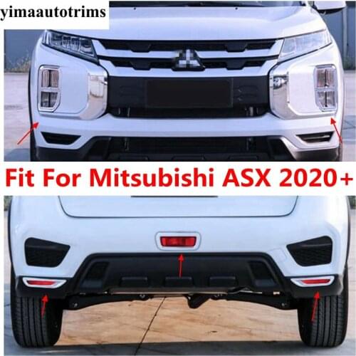 ABS Chrome Exterior Refit Kit For Mitsubishi ASX 2020 2021 Front Rear Bumper Fog / Parking Brake Lights Lamps Frame Cover Trim