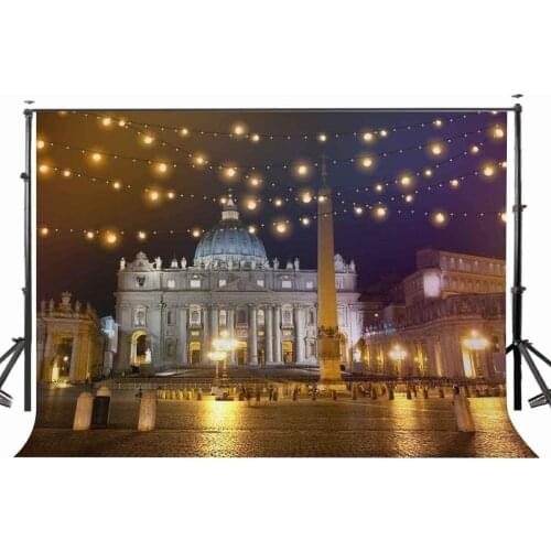 150x220cm City Night View Backdrop Modern Building Scenery Background Studio Props