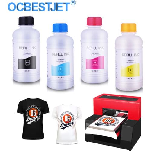 250ML*4 DTG Ink For Epson T50 P50 R290 R330 1390 1410 L800 L1800 R1900 R2000 For DX5 DX6 DX7 DX9 DX10 Printhead DTG Printer