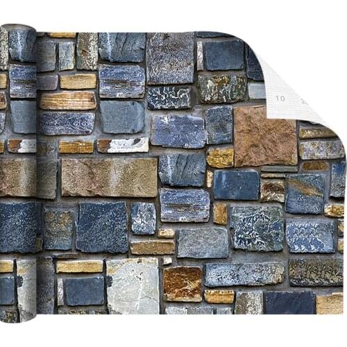 3D Stone Brick Wall Stickers Self-Adhesive Wallpaper Removable Wallpapers Peel And Stick Waterproof For Livingroom Home Decor