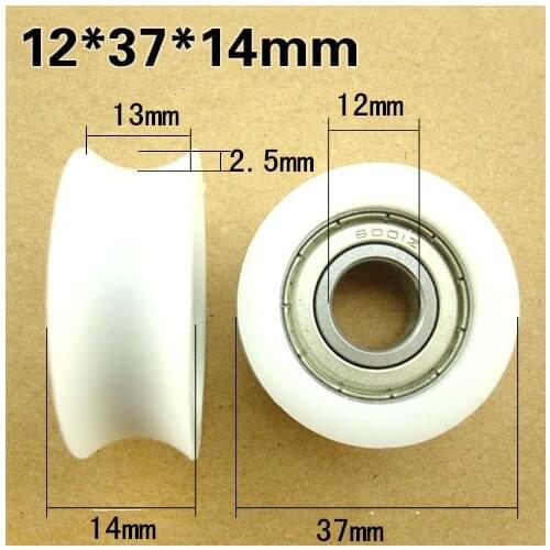 Free Shipping 10PCS V groove ball bearing 12x37x14 mm