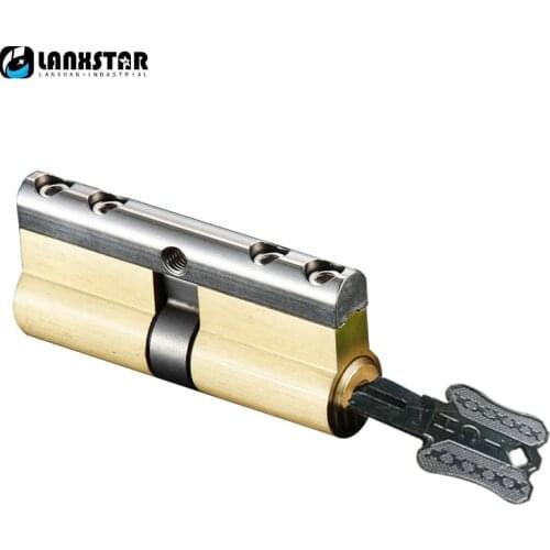 C Grade Copper Lock Core 6Keys Anti-theft Lock Cylinder Security Locking Cylinders 70mm 75mm 80mm 85mm 90mm Anti-theft Lockset