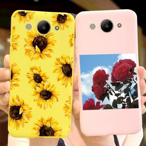 For Huawei Y3 2017 Case CRO-L02 CAG-L03 Flower Girl Painted Cover Case For Huawei Y3 2018 Soft Silicone Coque Y3 Y 3 2017 2018