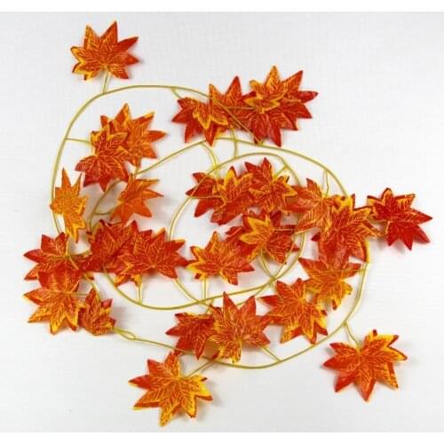 Decorative Flowers Artificial Fall Maple Leaf Garland Silk Vine Wedding Garden Decor Decoration