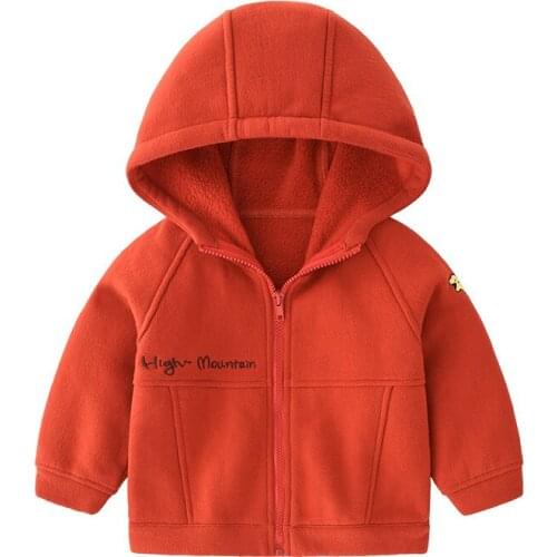Kids hoodies Jacket warm fashion jacket children plus velvet hooded jacket CHD10113