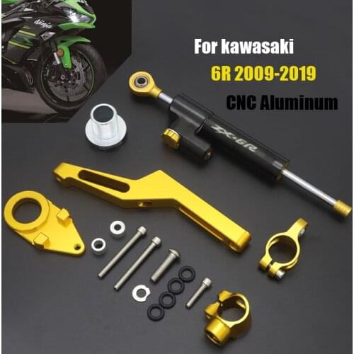 For Kawasaki ZX6R 2009 - 2019 Motorcycle Steering Stabilizer Damper Mounting Bracket Kit
