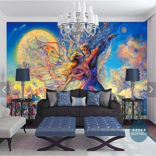 Dropship Colomac Wallpaper Kids Abstract Hand-Painted Fantasy Cartoon Wallpaper for Bedroom Walls 3d Mural Living Room Tapety 3d