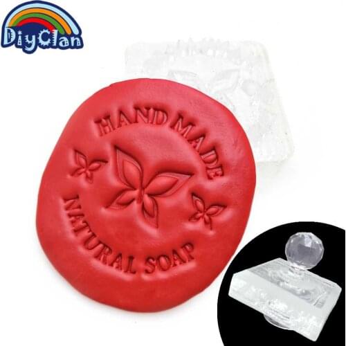 Butterfly shape soap stamp mold diy HANDMADE NATURAL SOAP logo patterns organic resin soap seal Acrylic handle chapters Z0146HD