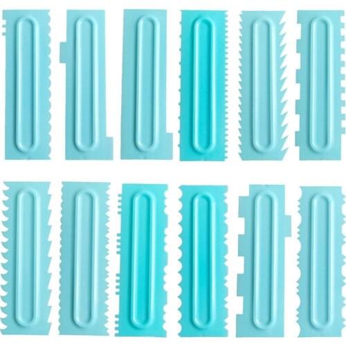15 PCS Cake Decorating Tools Icing Comb Cake Scraper Textures Fondant Mousse Cream Spatula Edge Smoother Baking Pastry Tools