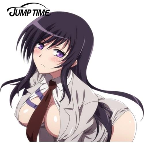 JumpTime 13cm x 11.8cm Car Styling Sexy Anime Girl Sonan Kyouko Render Graphic Car Stickers Motorcycle Car Decal