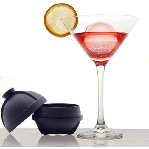 Whiskey Ice Ball Maker Mold Silicone Mold Ice Ball Self-Contained Bar Accessories Funnel Single Round Ball Mold