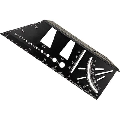 45 90 Degree Measuring Aluminum Alloy Portable Accessories Accurate Woodworking Multifunctional Square Angle Ruler Marking Gauge