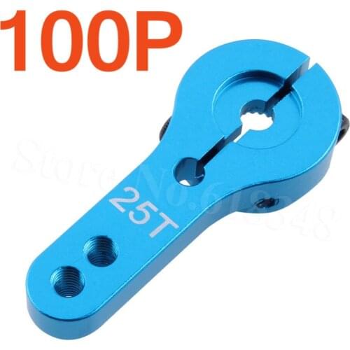 Wholesale 100pcs/Lot CNC Alloy Aluminum Servo Horn 25T With Screws For RC Car Robot Boat Airplane Steering Arm