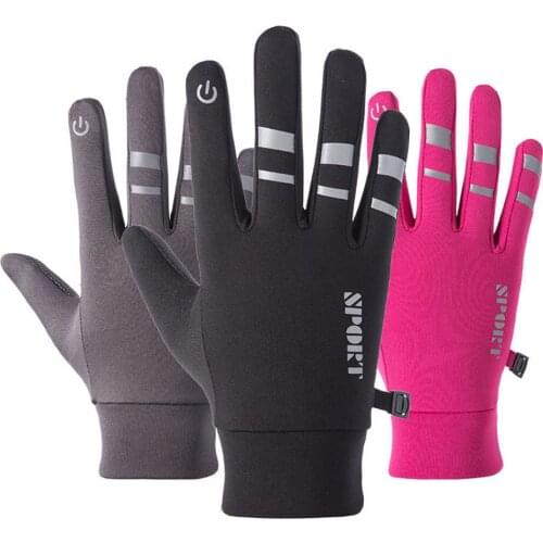 Cycling Gloves Reflective Back Anti-Slip Warm Winter Gloves High Quality Waterproof Touch Screen Cycling Gloves