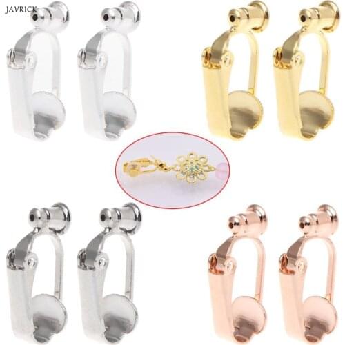 Earrings Adapter Stud Ear Clips Converter For Non-pierced People Clip On Metal Component DIY Jewelry Making Tool No Piercing