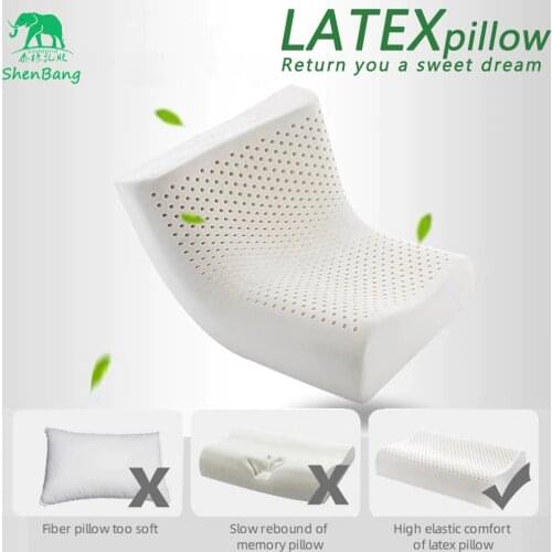 Thailand Natural Latex Orthopedic Massage Pillow Neck Cervical Spine Protected Remedial Big Vertebrae Pillow
