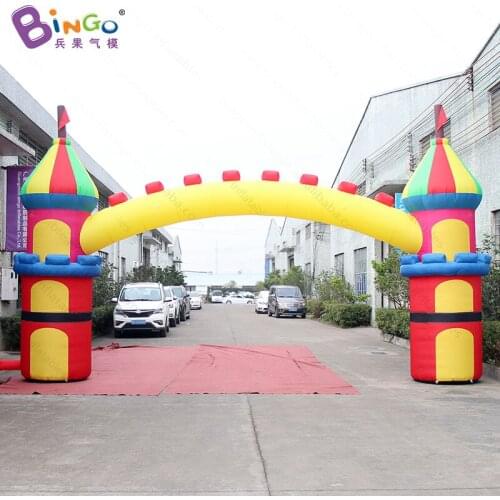 FACTORY OUTLET 8x4.6mh inflatable castle arch model inflated bespoke splendid entrance decoration race line item for kids