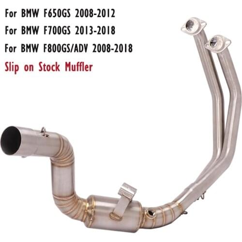 Slip for BMW F650GS F700GS F800GS ADV Stock Exhaust Motorcycle Front Header Link Pipe Stainless Steel