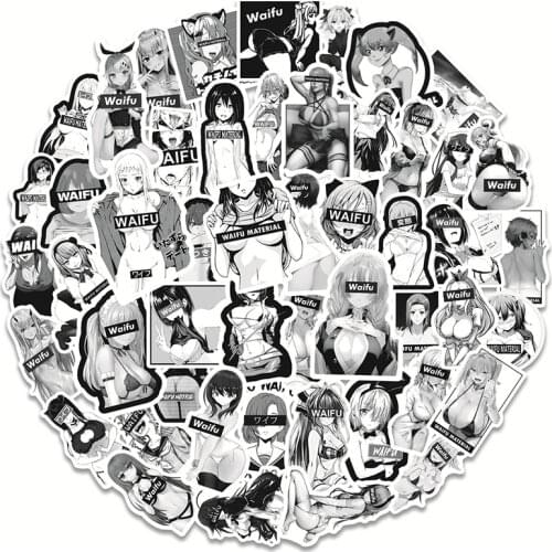 10/50Pcs Sexy Girl Waifu Hentai Stickers Waterproof PVC Guitar Luggage Laptop Skateboard Motorcycle Anime Pinup Sticker Kids Toy