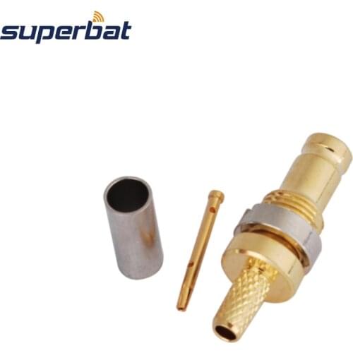 Superbat 75 Ohm 1.1.0/2.3 Jack Straight Crimp Attachment for RG316,RG174 RF Coaxial Connector