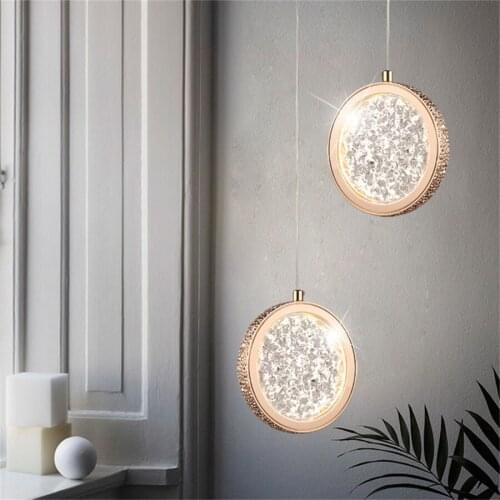 Nordic Led Ring Pendant Light Modern Luxury Bedroom Bedside Hanging Light Decoration Kitchen Restaurant Cafe Shop Pendant Lamps