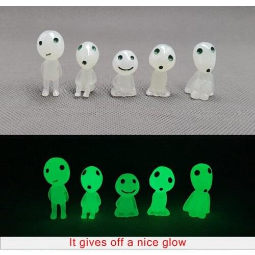 Glowing Mononoke Figure Luminous Elf Tree Dolls Novelty Toys Home Decoration Creative Resin Halloween Luminous Ornaments Kid Toy