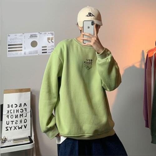 Man Streetwear Pullovers Pig Run Funny Print Sweatshirt Men Hoodies Harajuku Winter Warm Oversize Sweatshirts