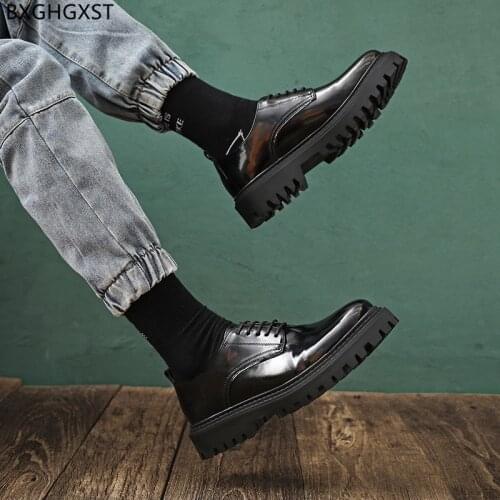 Black Patent Leather Shoes Men Classic Oxford Shoes for Men 2021 Designer Platform Shoes Man Zapatillas Hombre Chaussure Homme