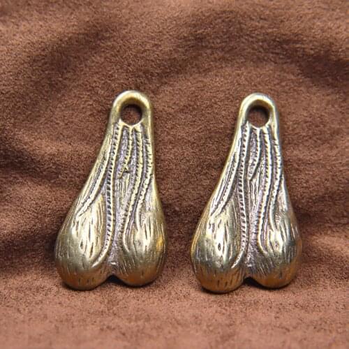 Solid Brass Balls Figurines Miniatures Personality Desktop Ornament DIY Home Decorations Accessories Testicles Crafts Collection