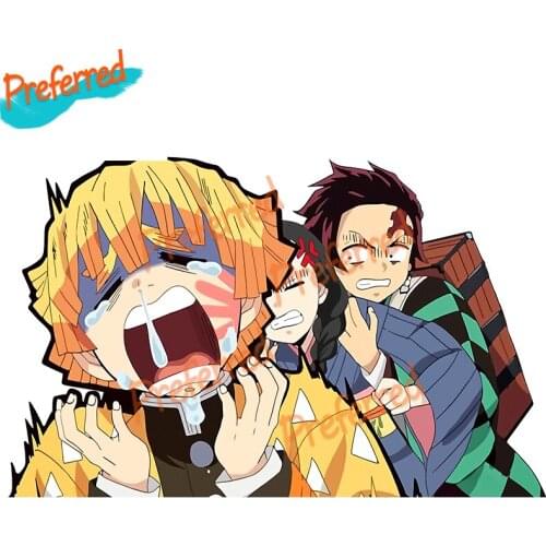 High Quality Anime Big Car Stickers for Demon Slayer Funny Decals Door Hood Vinyl Car Accessories Decor Waterproof
