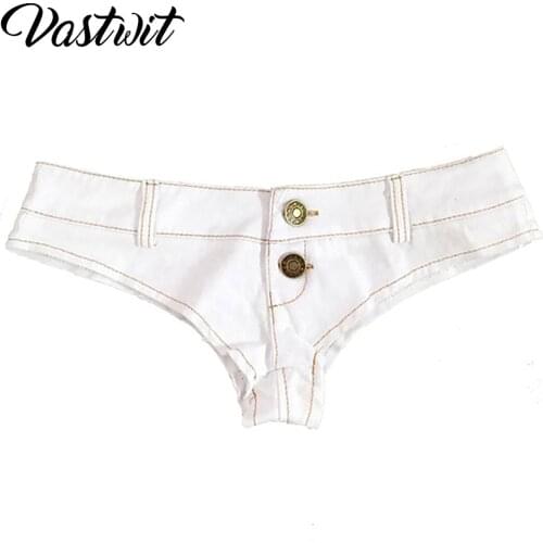 Womens Sexy Low Waisted Stretch Mini Denim Shorts Hot Pants Clubwear