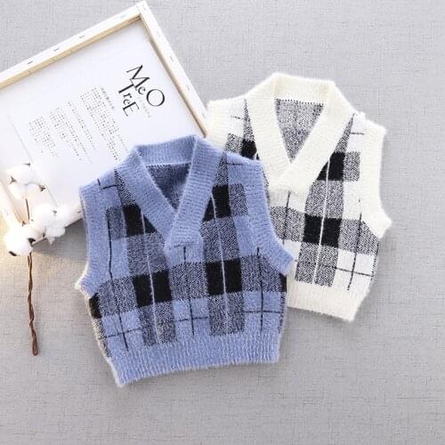 Boys Vests New Children Clothing Toddler Boys Girls Knitted Vest Coats Baby Girl Casual Waistcoats Warm Sleeveless Vests