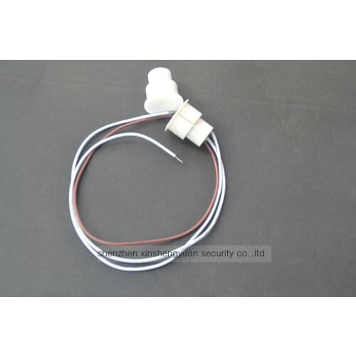 1 pair Brown or White NC & NO Wired Round Wired Door Window Magnetic Contact Safety Sensor Magnetic Switch Hidden mounting