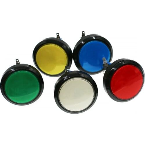 10PCS 60MM Big Round Push Button 5V12V LED Light Lamp Illuminated Switch Arcade Game Crane Machine Parts