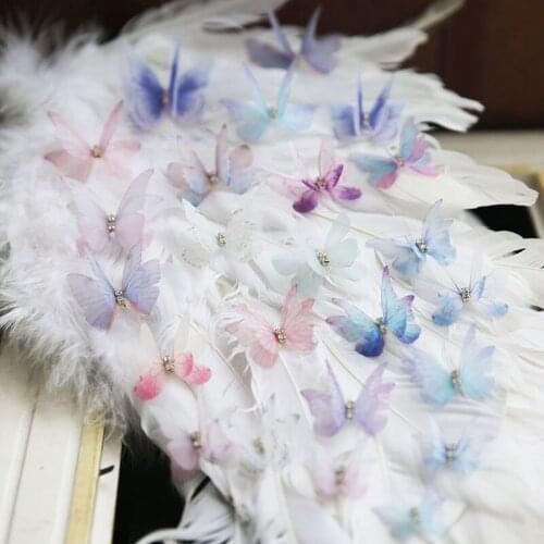 10piece Rhinestone yarn butterfly patch clothes bow hair accessories Wedding Headdress